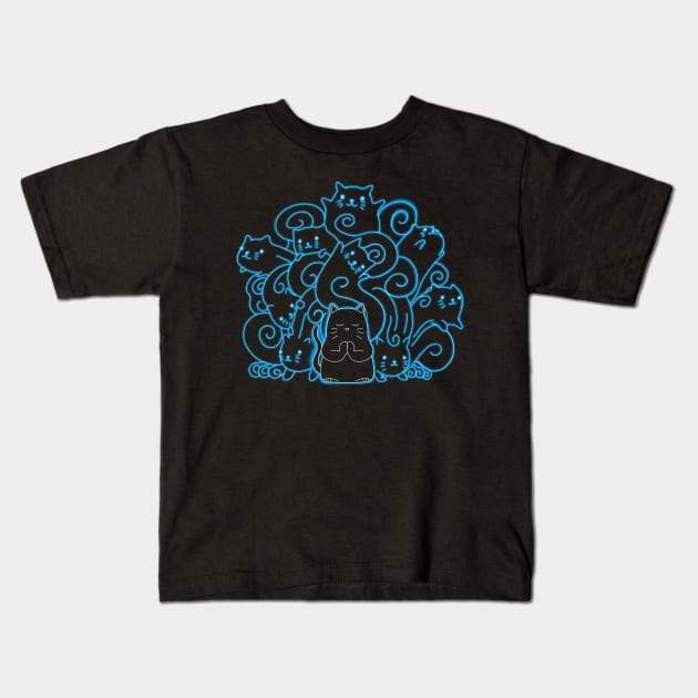 Channeling the Nine Lives Kids T-Shirt by WeFlaps Comics Merch